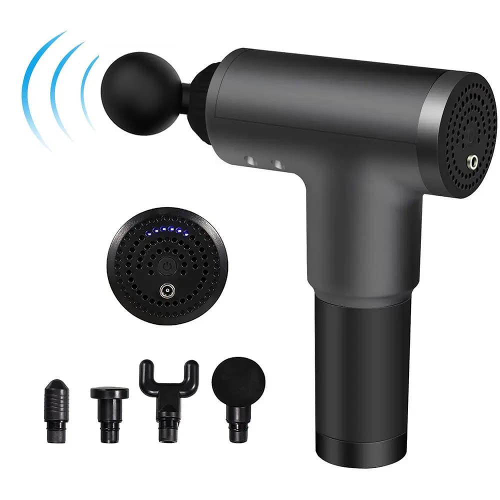 Wireless Muscle Massager for Body, Fascial Massage Gun, Vibrant Treatment Background of Fabrics, Customizable