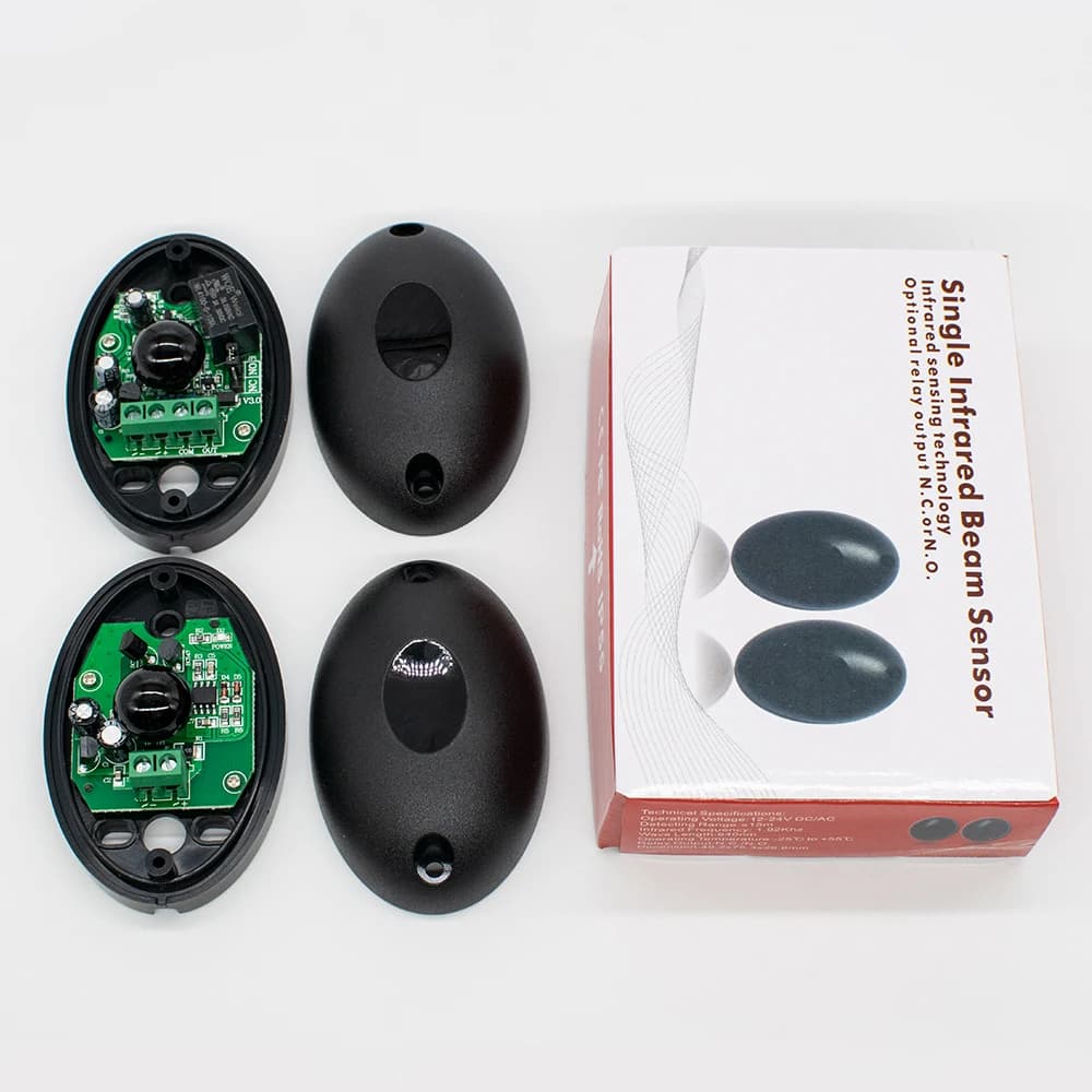 Sensore di allarme Sensore a raggio infrarosso Fotocellula DC/AC 12-24V 15m Portata di rilevamento Impermeabile IP55 Fotocellula Cancello automatico Porta di sicurezza