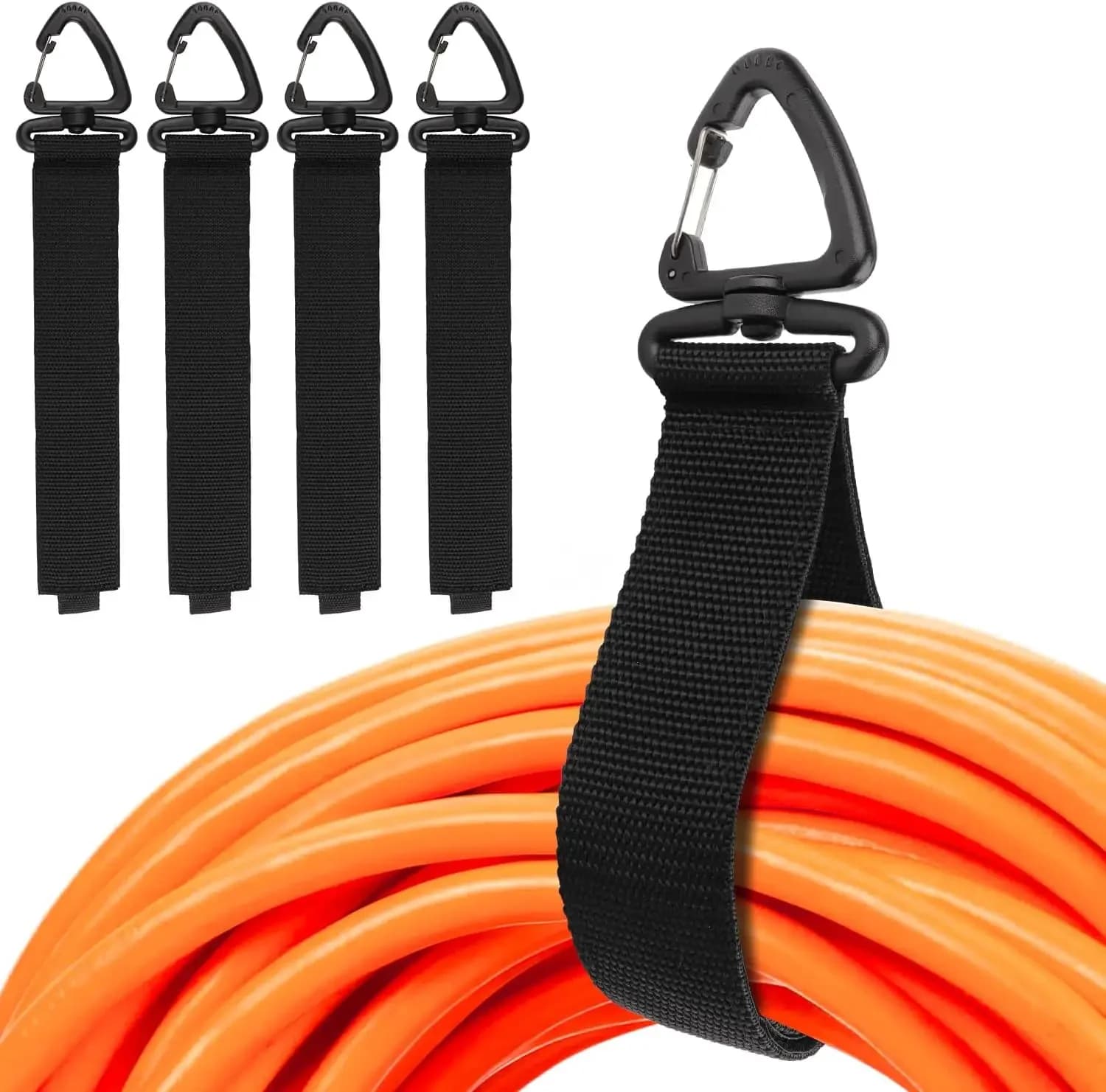 Extension Cord Organizer Holder with Rotate Buckle Wire Manager Power Cord Management Nylon Heavy Cord Storage Straps