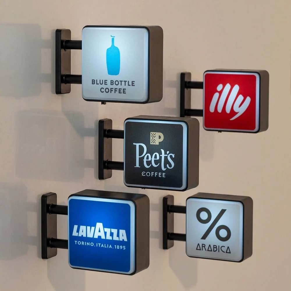Creative Coffee Corner Refrigerator LED Magnet, Home Magnetic Luminous Decoration, Mini Drilled Panel, Coffee Maker Lighting