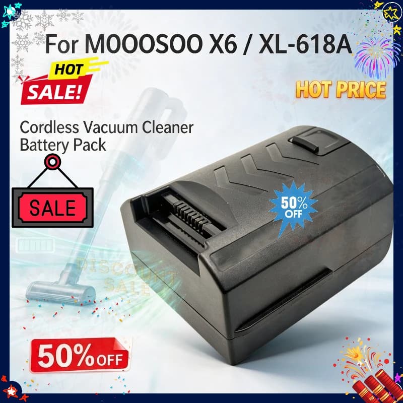 XL-618A 21.6V 2000mAh/2500mAh/3200mAh Vacuum Cleaner Battery for Moosoo X6 High Quality Replacement Battery