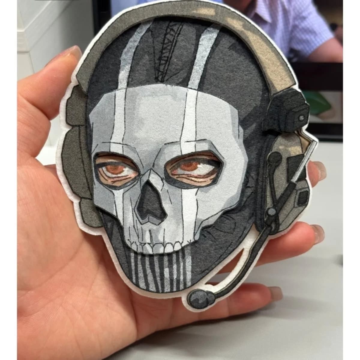 Nuovo portachiavi in tessuto non tessuto a tema anime ghost, decorazione per zaino, regalo per amici e fidanzate