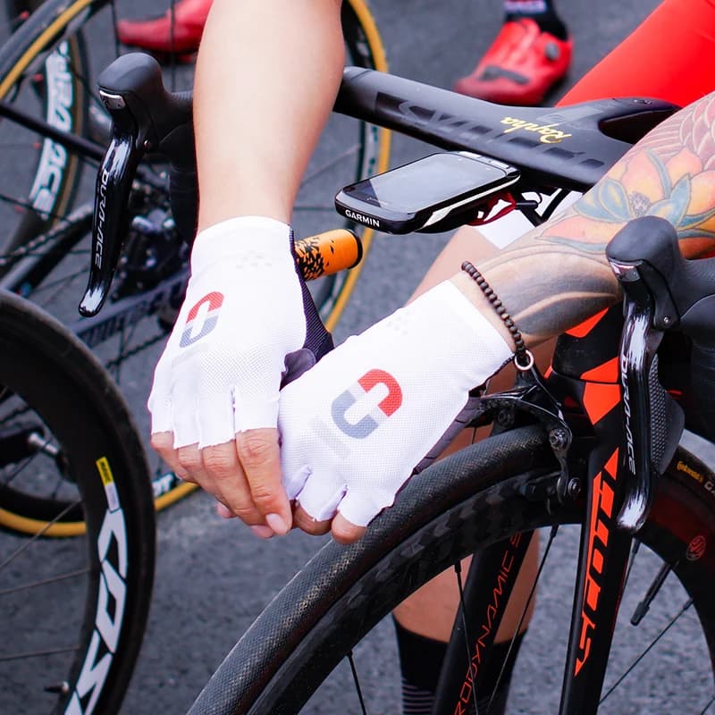 Guanti Sportivi Traspiranti per Uomo e Donna, Guanti da Ciclismo Pro TT, Guanti da Gara a Tempi, Guanti da Ciclismo Mezze Dita