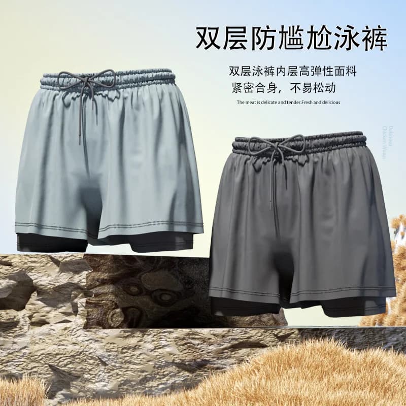 Costume da bagno da uomo traspirante allentato ad asciugatura rapida costume da bagno maschile boxer pantaloni da spiaggia costume da bagno Spa outfit M-3XL taglia grande