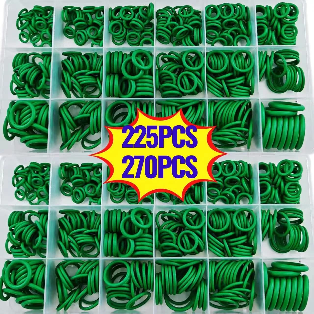 Black 225 pcs/green 270 Pz O-Ring Gasket In High Quality Auto Rubber Air Conditioning System Universal Gasket Assortment Washers