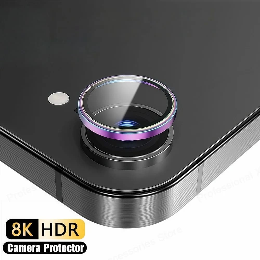 Protezione Colorata per Obiettivo Fotocamera iPhone 17e, Anello in Metallo con Vetro Temperato per iPhone 17E 16E 17 16 15 14 Pro, Cover per Lenti