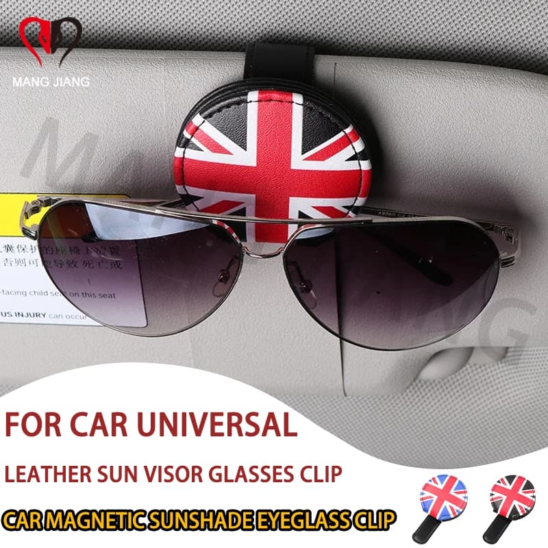 Occhiali per auto Visiera parasole Clip per occhiali Portaoggetti per occhiali Staffa magnetica Decorazione portatile Accessori per auto Interni