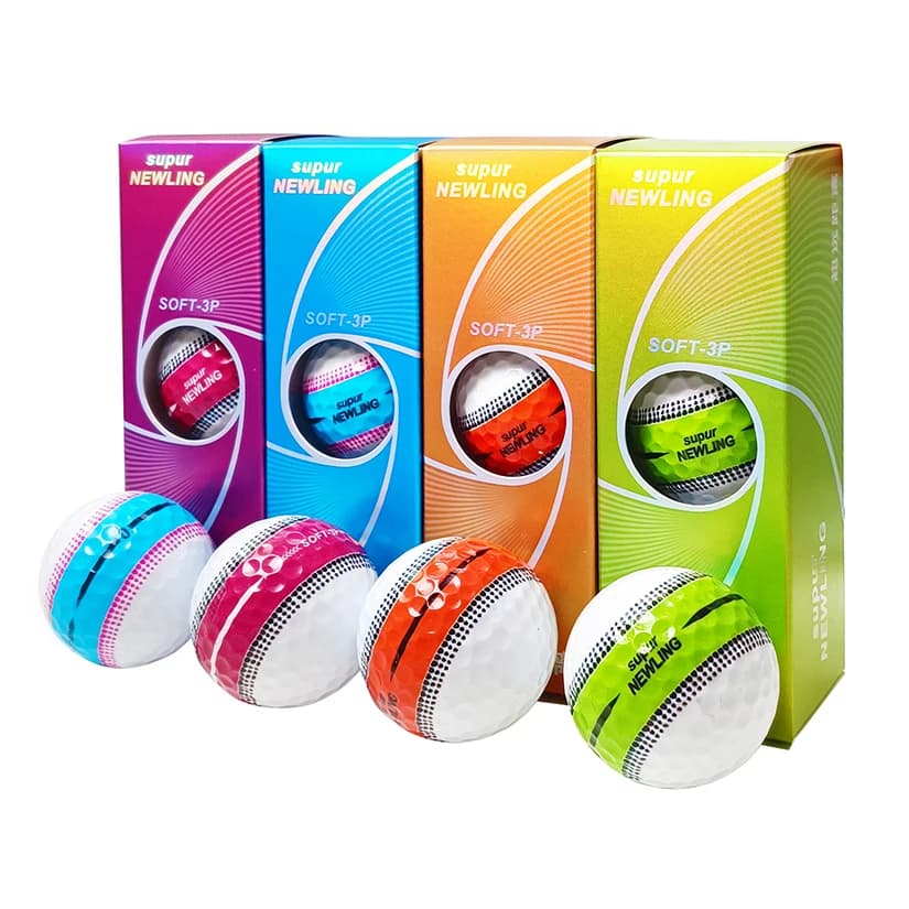 Set di 3 Palline da Golf Super Newning a 3 Strati per Lunga Distanza, Ideali per Competizioni Professionali, Allenamento e Regalo per Golfisti