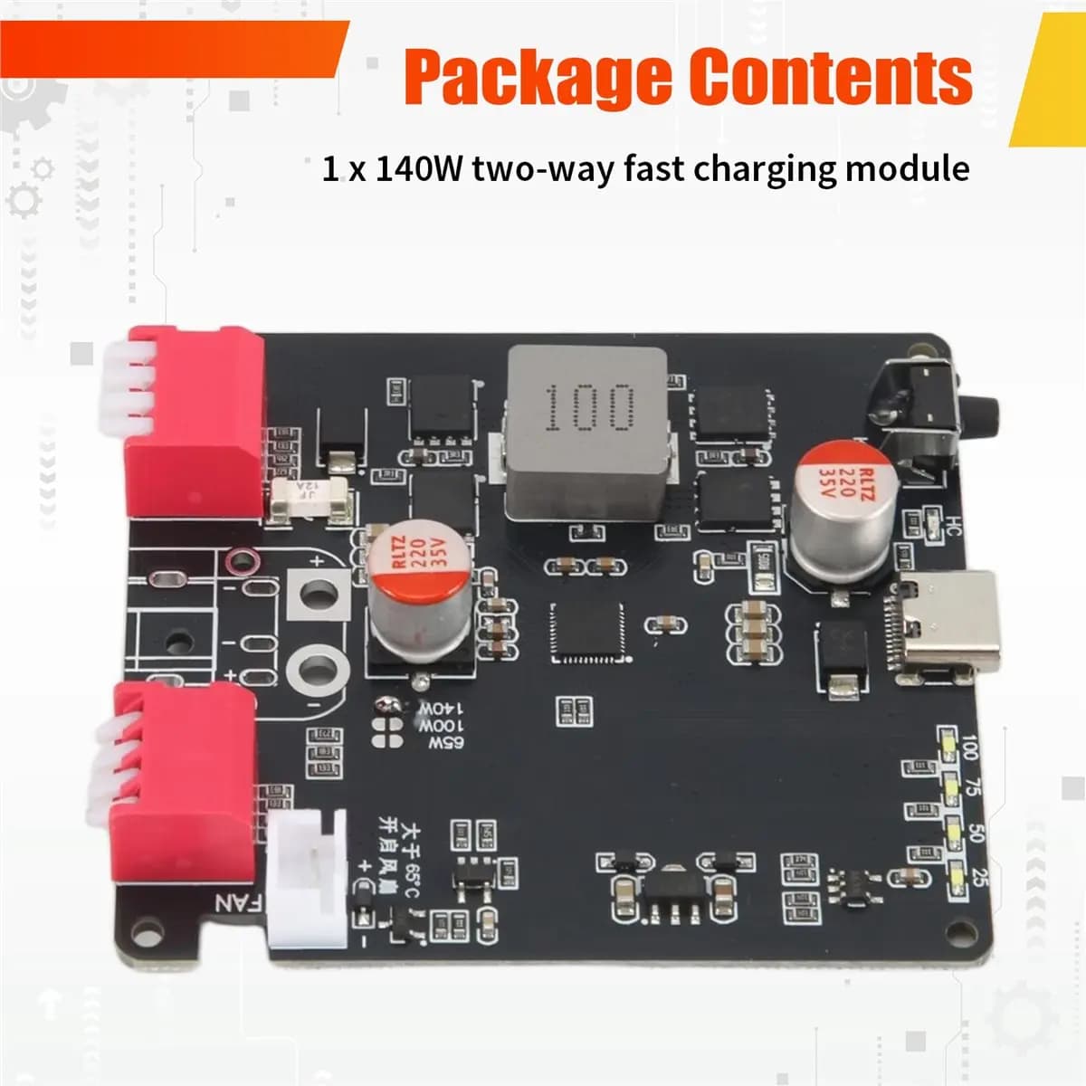#39V Industrial & Scientific,PD3.1 140W Bidirectional Fast Charging Module IP2366 2S 3S 4S 5S (Black)