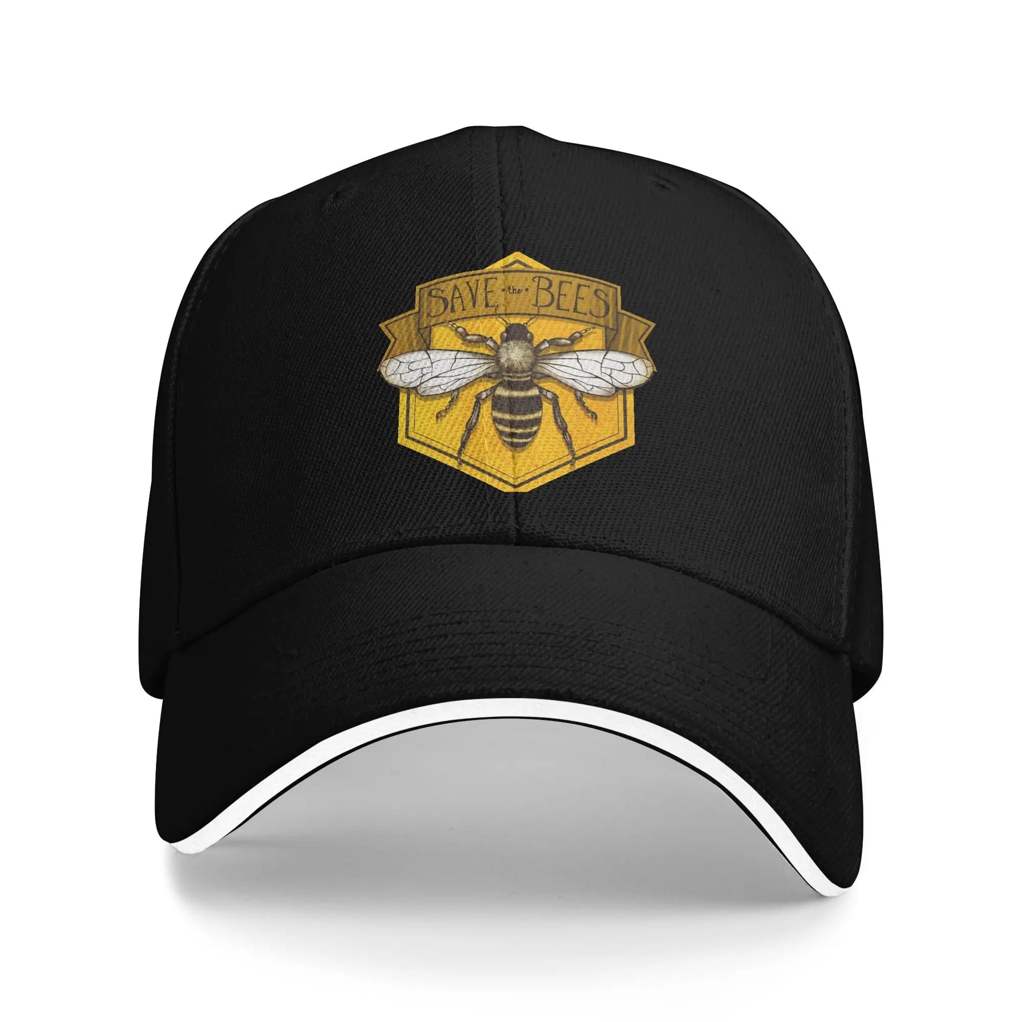 Save the Bees Casual Baseball Cap Spring Trucker Hat Sun Outdoor Sports Snapback Cap Unisex-Teens y2k Cute Baseball Caps