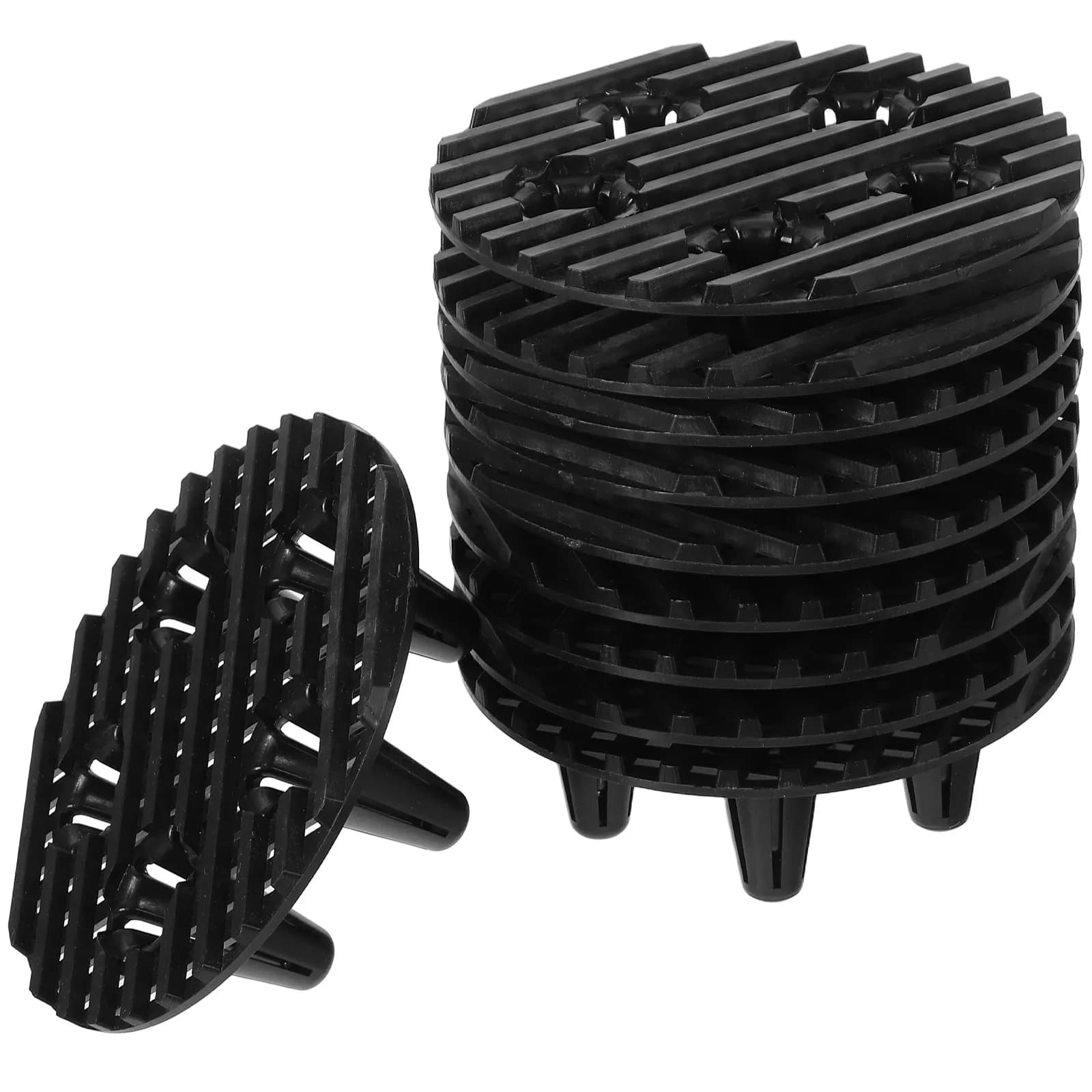 Set di 12 Inserti per Drenaggio Vasi, Supporti Rotondi in Plastica per Piante, Piedini per Vasi da Interno ed Esterno, Previene la Ruggine delle Radici