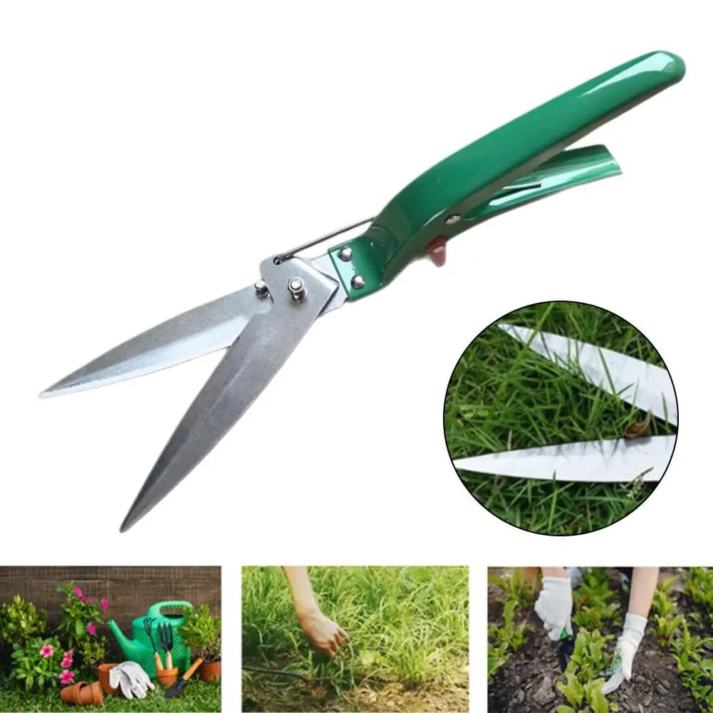 Stainless Steel Gardening Scissor Non-slip Handle Lawn Courtyard Household Easy Trim Pruning Grass Shear Clipper Hedge Outils