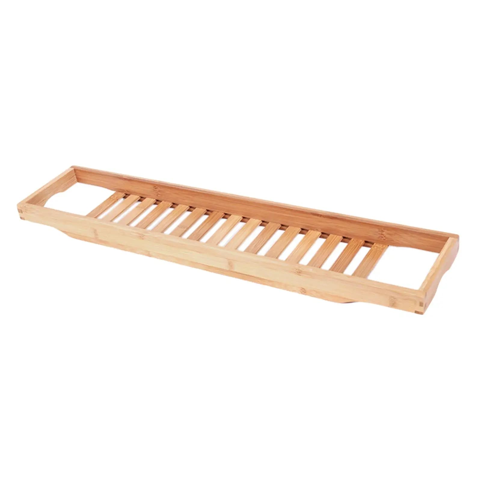 Bamboo Bathtub Tray Caddy Wooden Organizer Tablet Stand Food Cup Towel Holder for Adult Bathing