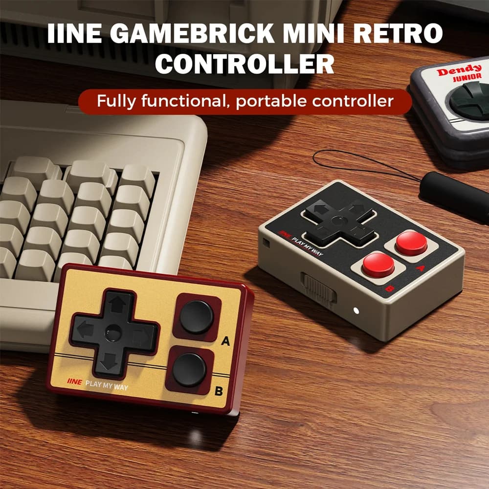 Controller Mini IINE per iOS Android PC Telefono Gamebrick Retro Gamepad Controllo Fotocamera e Cambio Pagina Tastiera Portatile Dual Mode