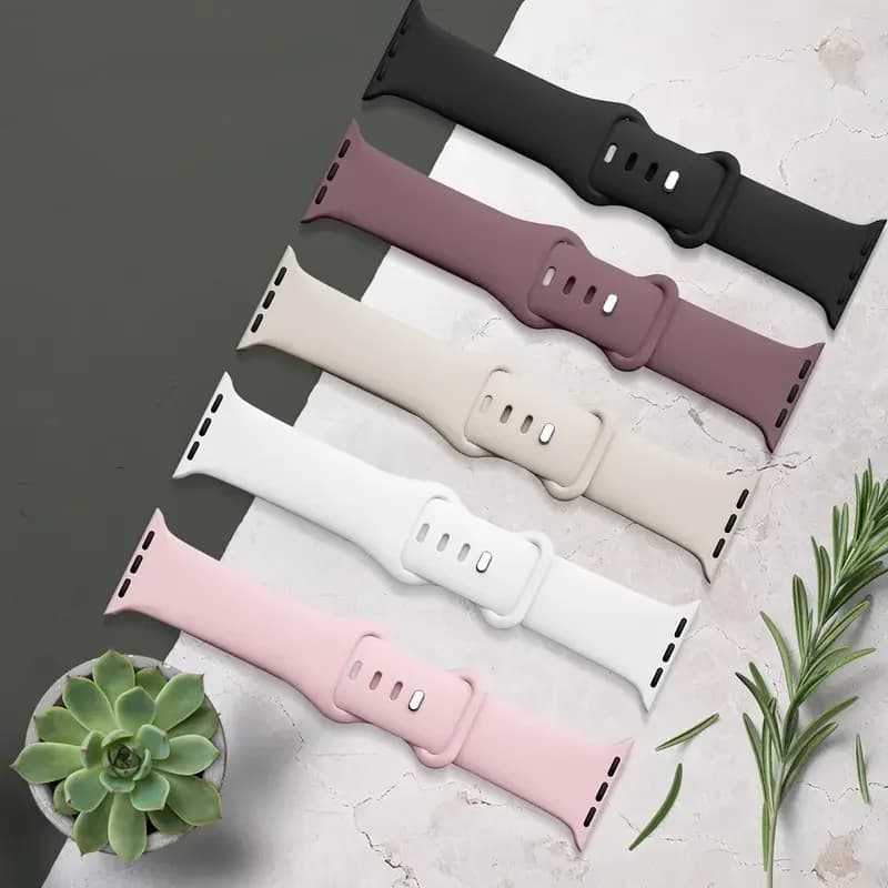 Silicone Strap for apple watch band 44mm 45mm 49mm 41mm 38mm 42mm sport correa bracelet iwatch series 3 6 7 8 9 ultra 2 se 40mm