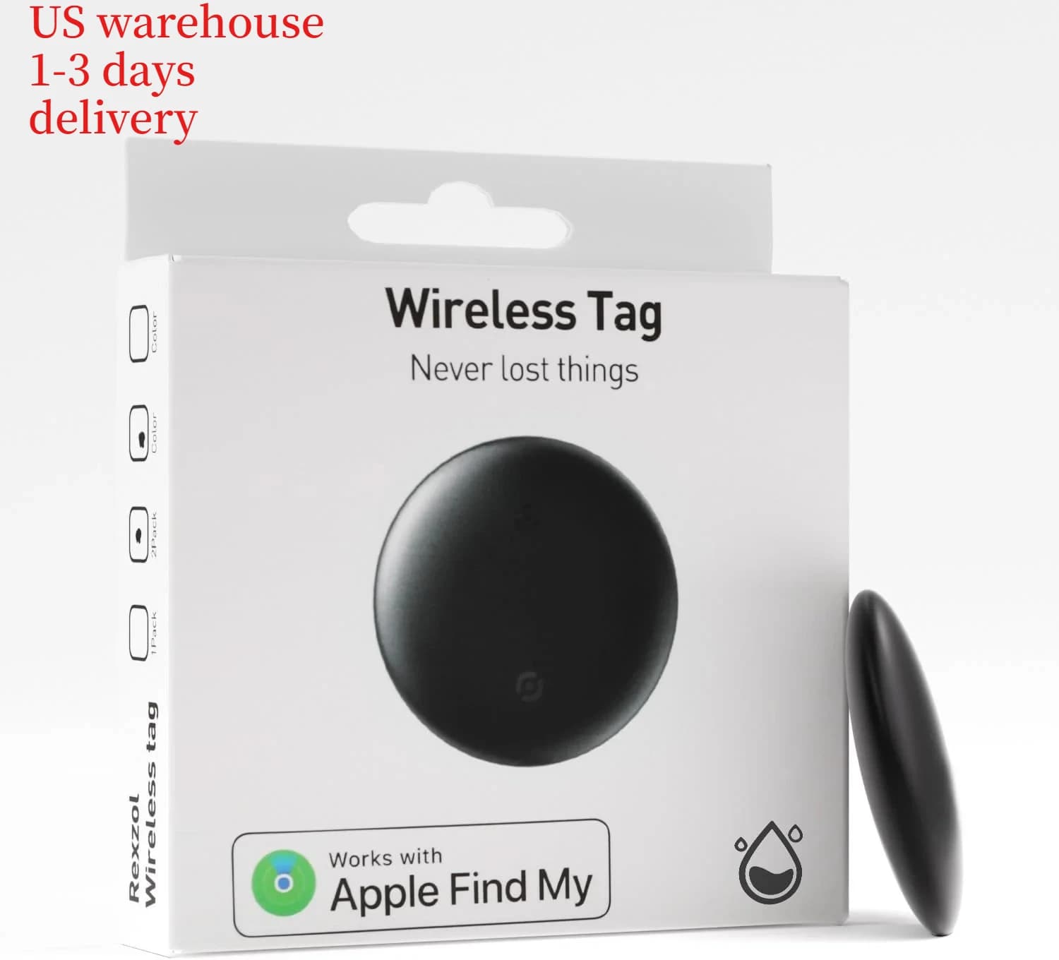 Localizzatore GPS Bluetooth Smart Compatibile con Apple Find My (Solo iOS) per Chiavi e Portafogli, Impermeabile, Mini Tracker