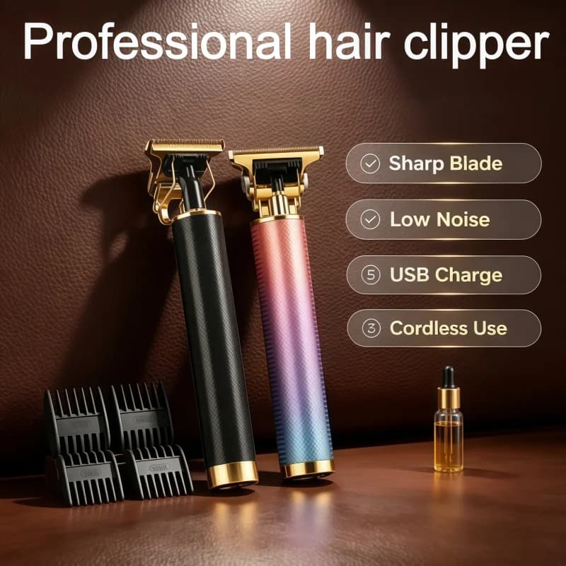 Long battery life Professional Barber Clipper Kit /Accessories for Men | USB Fast Charging|Beard/Body/Hair Trimmer Safe pruning