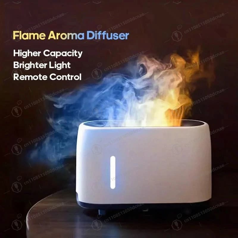 Diffusore di Aromi Elettrico KINSCOTER con Fiamma Simulata, Umidificatore d'Aria, Diffusore di Oli Essenziali con Telecomando