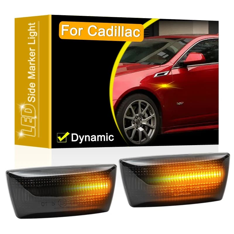 Lente fumé impermeabile LED indicatore di direzione parafango laterale indicatore di direzione scorrevole per Cadillac BLS 2005-2009 CTS 2008 2009 2010-2013
