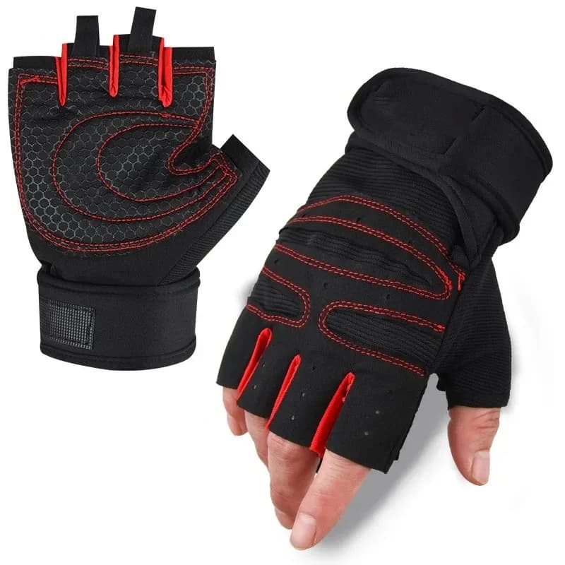 Half finger tactical gloves with wrist support Anti-slip calli protection for training with gym handlebars for bicycle fishing
