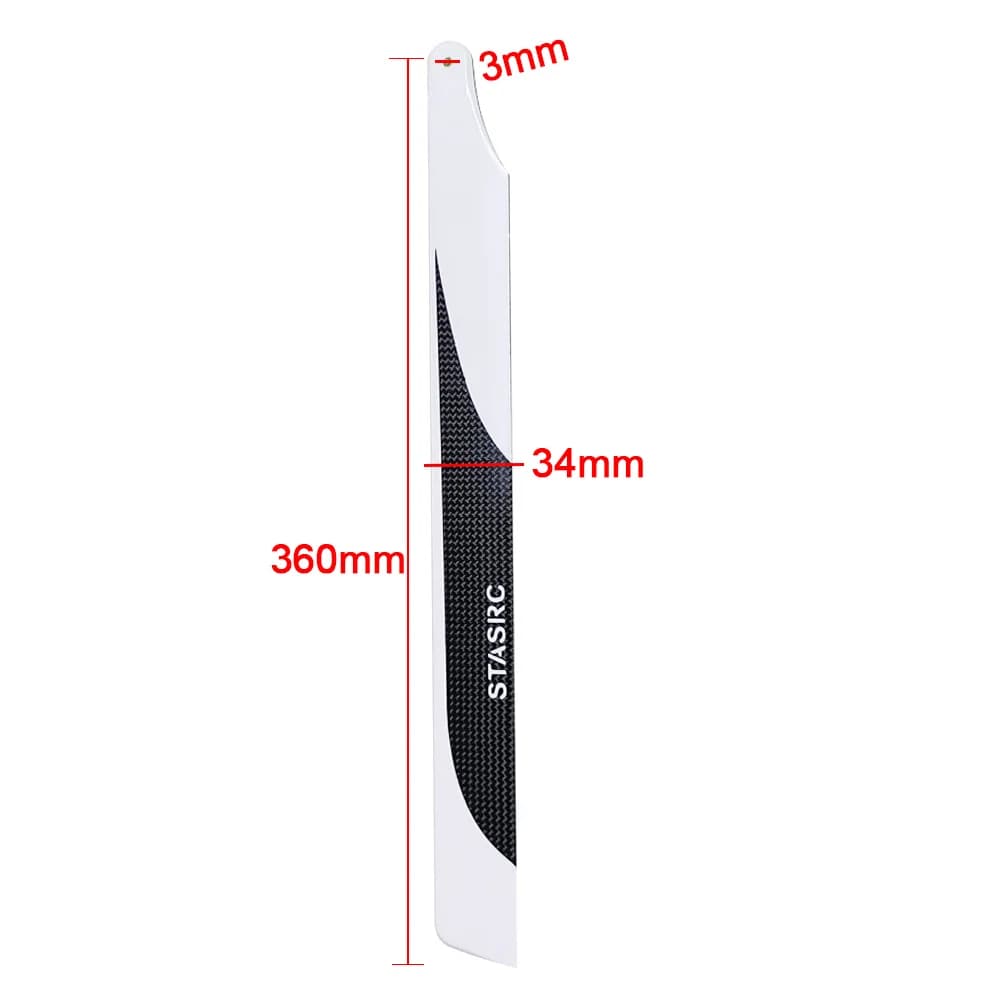 XAERO 360MM Lame del rotore principale in fibra di carbonio per Allineare T-REX 450 480 450L 450L Dominator DFC Elicottero RC Parti