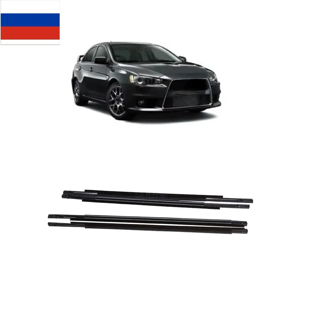 4 pz nero o cromato esterno finestra in gomma di vetro per Lancer CY CX finestra guarnizione per Fortis Evo laminato di gomma 5727 a005