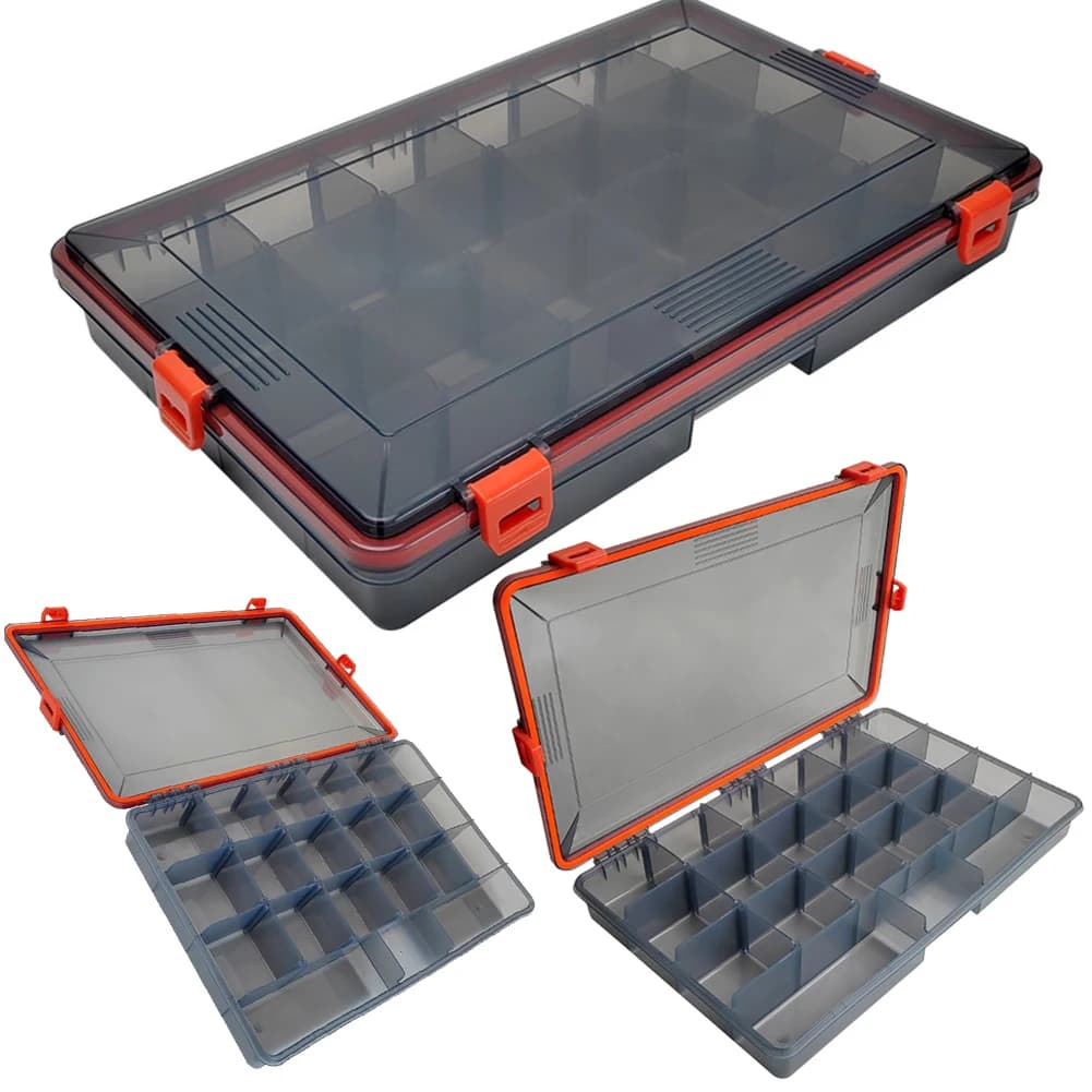 Fishing Tackle Box Fish Hook Storage Case Large Capacity Fishing Lure Box Waterproof with Detachable Board for Fishing Lovers