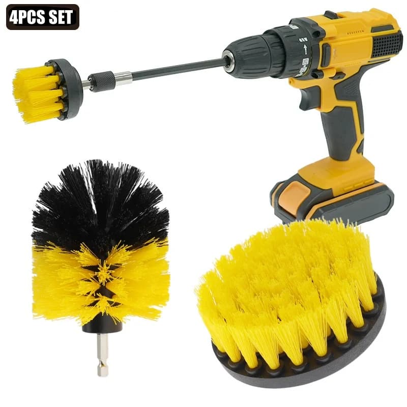 Spazzola per pulizia elettrica Kit spazzola per trapano Trapano elettrici Spazzola per pulizia per tappeti in vetro Pneumatici per auto Spazzole in nylon Spazzola per pulizia