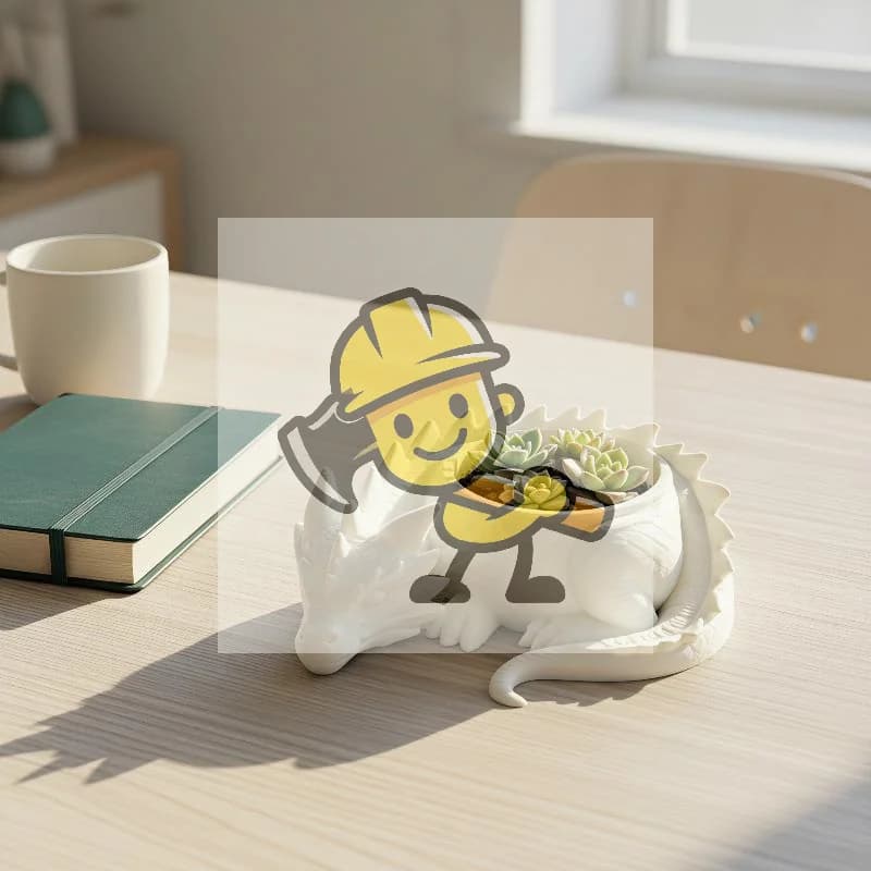 3D Printed Dragon Shaped Plant Pot Plastic Funny Flower Container Handmade Growing Pots Jewelry Storage Tray For Home Decoration