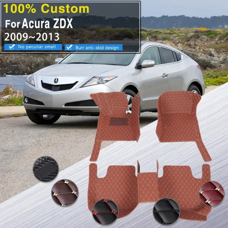 Tappetini 3D RHD per Acura ZDX YB1 2009 ~ 2013 Cuscinetti protettivi impermeabili Tappetino per auto in pelle Pavimenti Copertura Tappeto Tapis Voiture Car Acce