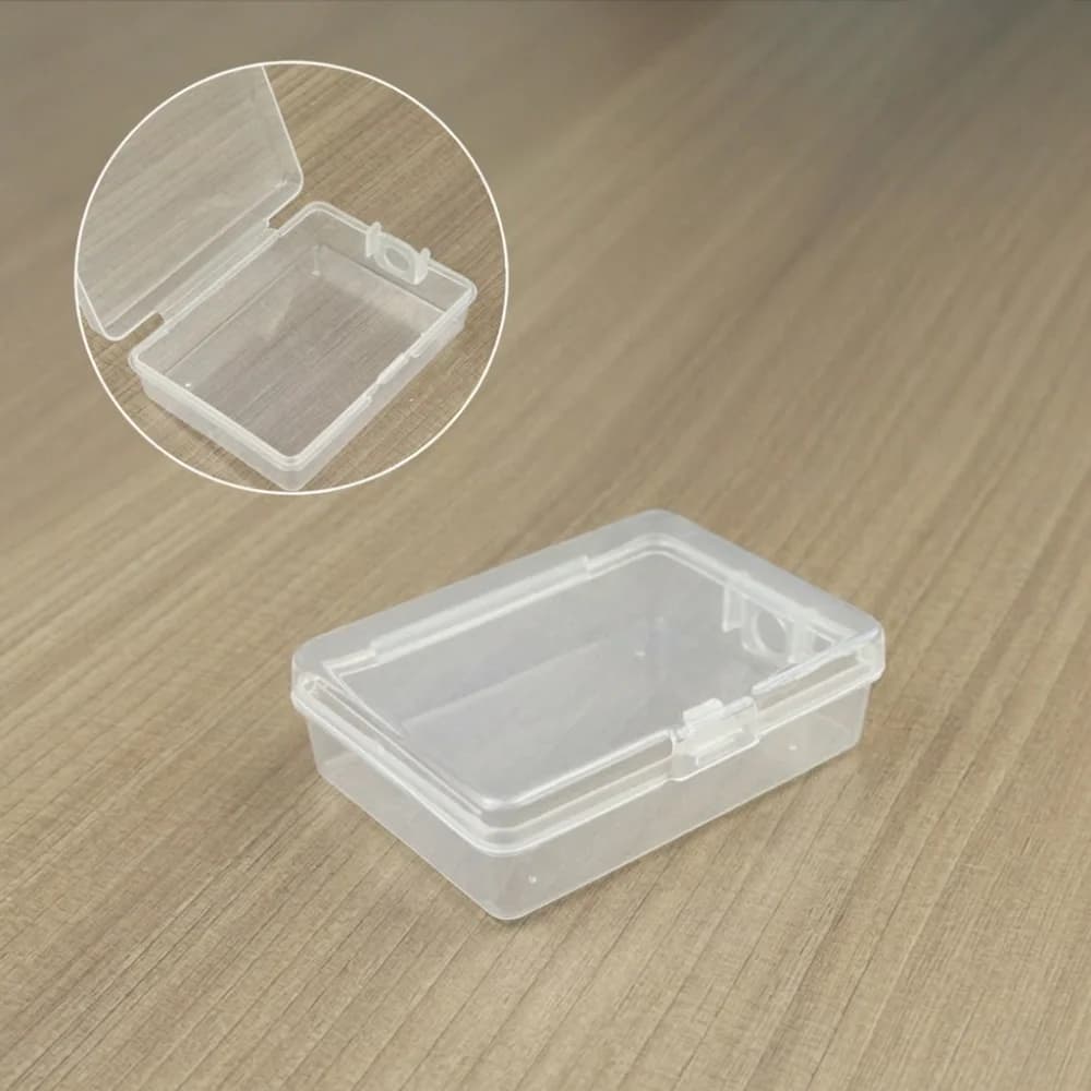 Mini Scatola Trasparente con Coperchio Ribaltabile, Contenitore Rettangolare in Plastica per Gioielli, Antipolvere, Integrato, per Fermagli per Capelli e Materiali Artigianali