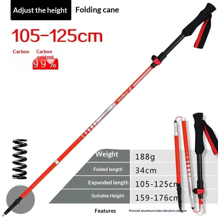 Hiking Sticks for Mountain Climbing Backpacking Original Shock-Absorbing Folding Trekking Poles Ultralight Portable Outdoor