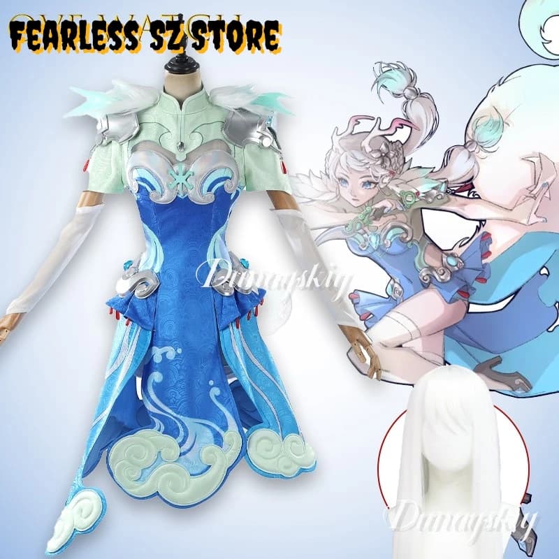 Ove Watch Kiriko Costume Cosplay Volpe Bianca Anime Abito Personaggio del Gioco Vestito Della Mascotte Per I Appassionati di Halloween Lolita disfraz mujer