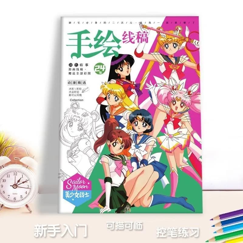 Beautiful Girl Warrior Drawing This Month Rabbit Anime Peripheral Description Copy Drawing Basic Hand drawn Line Draft