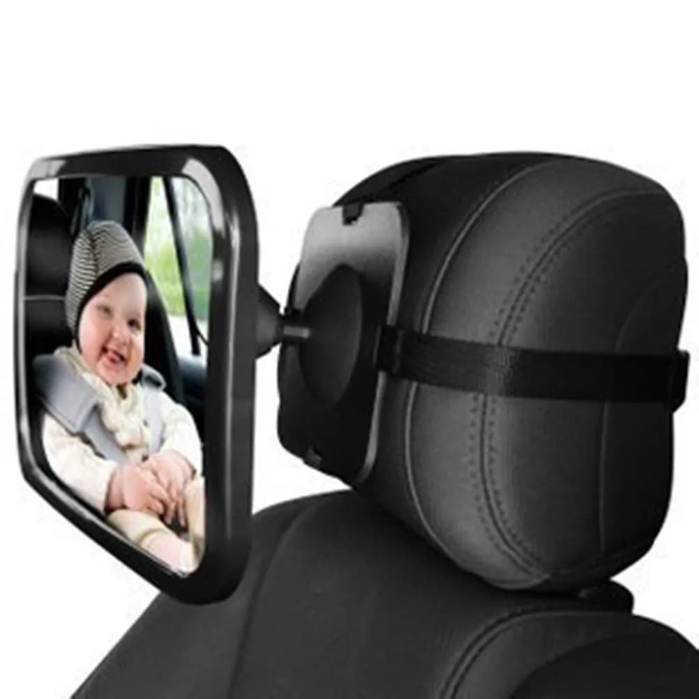 Adjustable Baby Car Mirror 360 Degree Angle for Rear Seat Monitoring Easy Install Remove Tough Plastic Baby Rear View Mirror