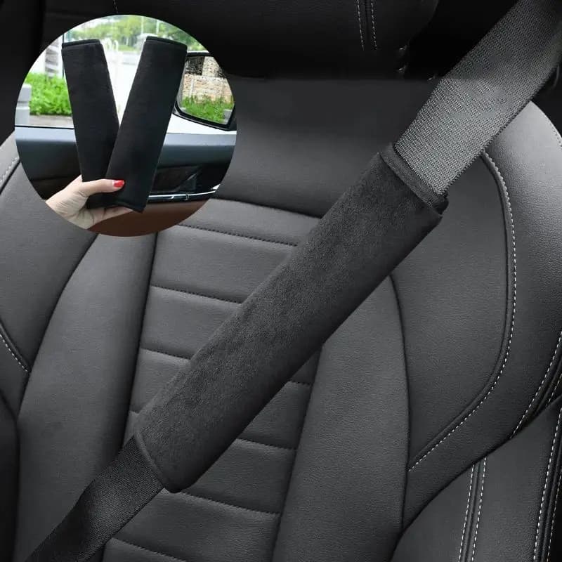 2 pcs/set safety belt for car seat belt cover for shoulders soft and breathable protection in plush padding for seat belt interior accessories