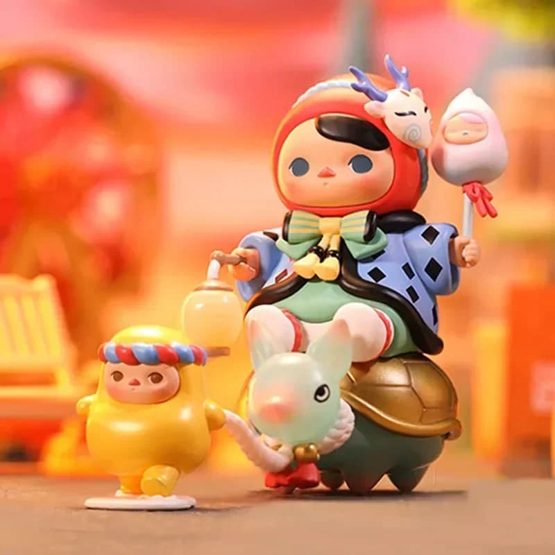 POP MART Pucky Festival Babies Series Blind Box Toys Kawaii Anime Action Figure Caixa Caja Surprise Mystery Box Dolls Girls Gift