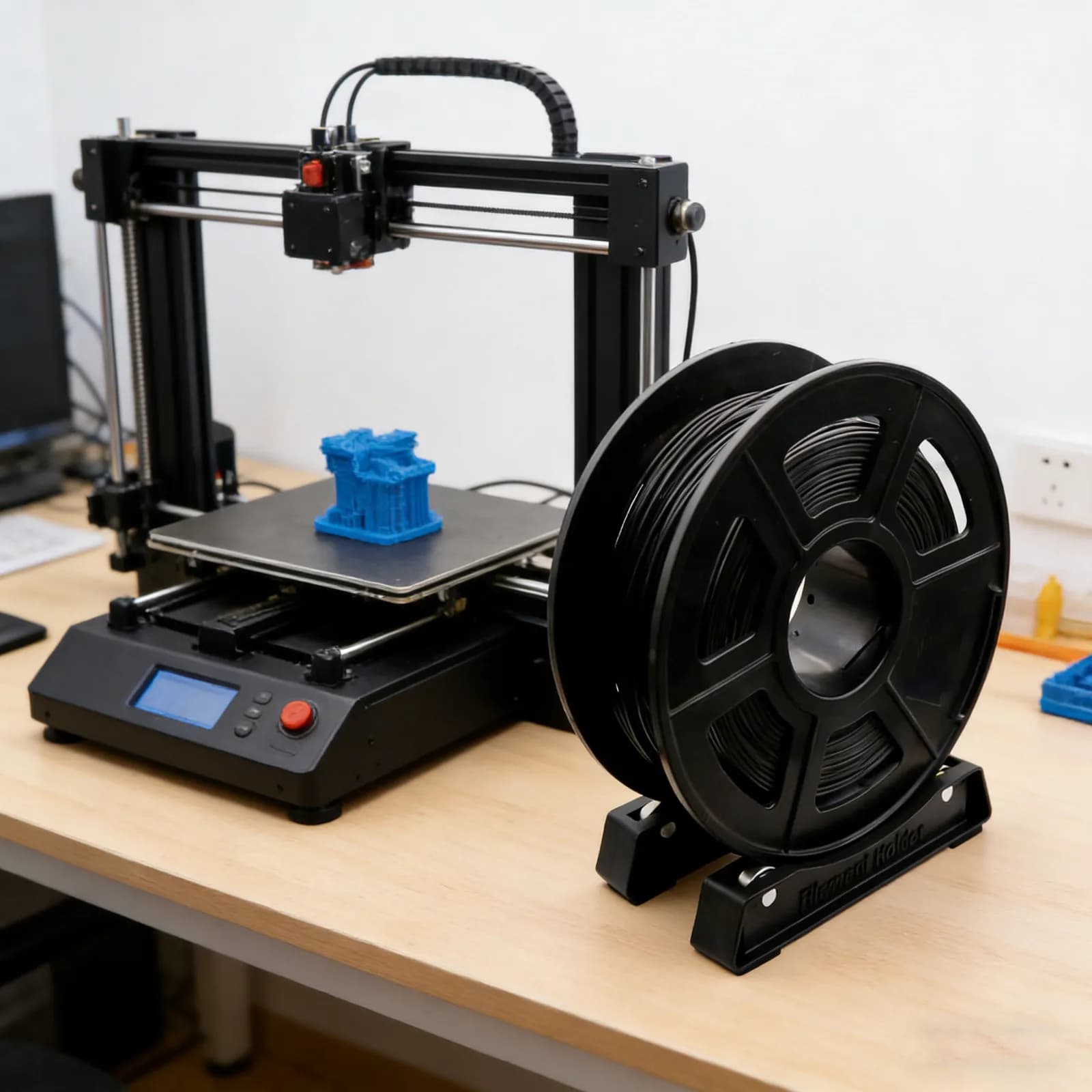 1 Paio di Supporti per Bobine di Filamento per Stampanti 3D, Stabili e Compatti, per Ambienti di Stampa Desktop, Compatibili con PLA, ABS, TPU, Nylon