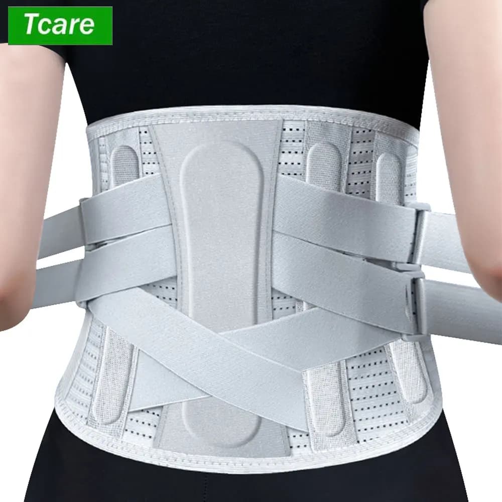 1 tutore per la schiena per alleviare il dolore lombare, cintura di supporto lombare con imbottitura lombare, design ergonomico per ernia del disco, sciatica