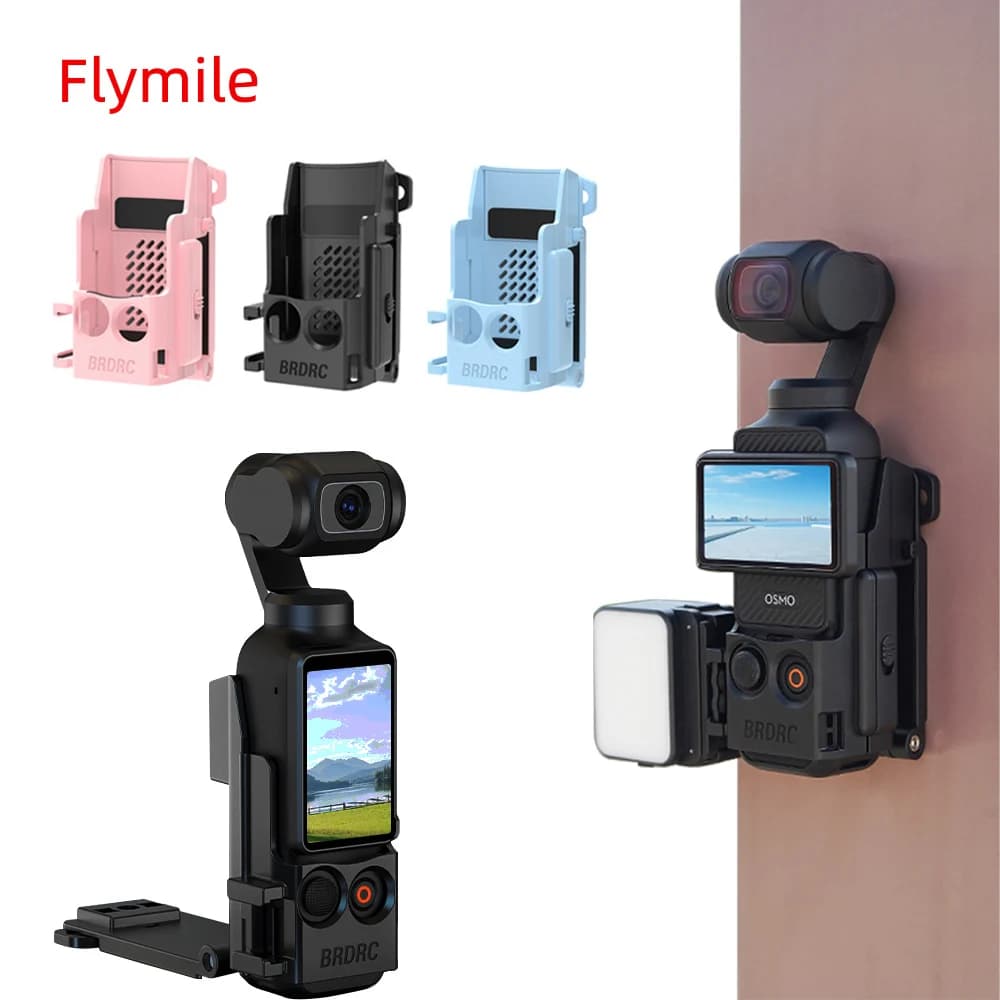 BRDRC Supporto magnetico per DJI Osmo Pocket 3, supporto per telaio adattatore a sgancio rapido, Pocket 3 Accessori per vlogging da viaggio all'aperto