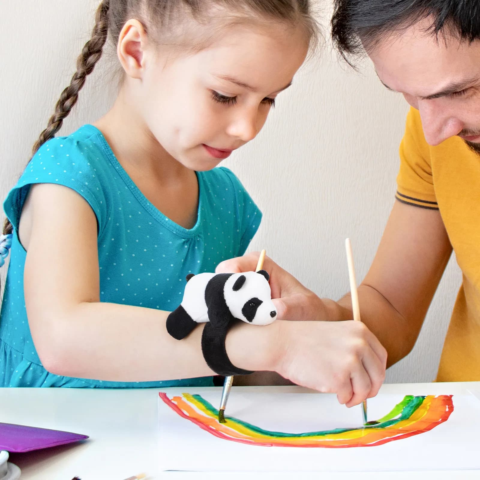 Braccialetto a tema panda, braccialetto imbottito a tema animali per bambini, ragazzi, adulti, bomboniera per feste nella giungla, decorazione per compleanno, costume scolastico