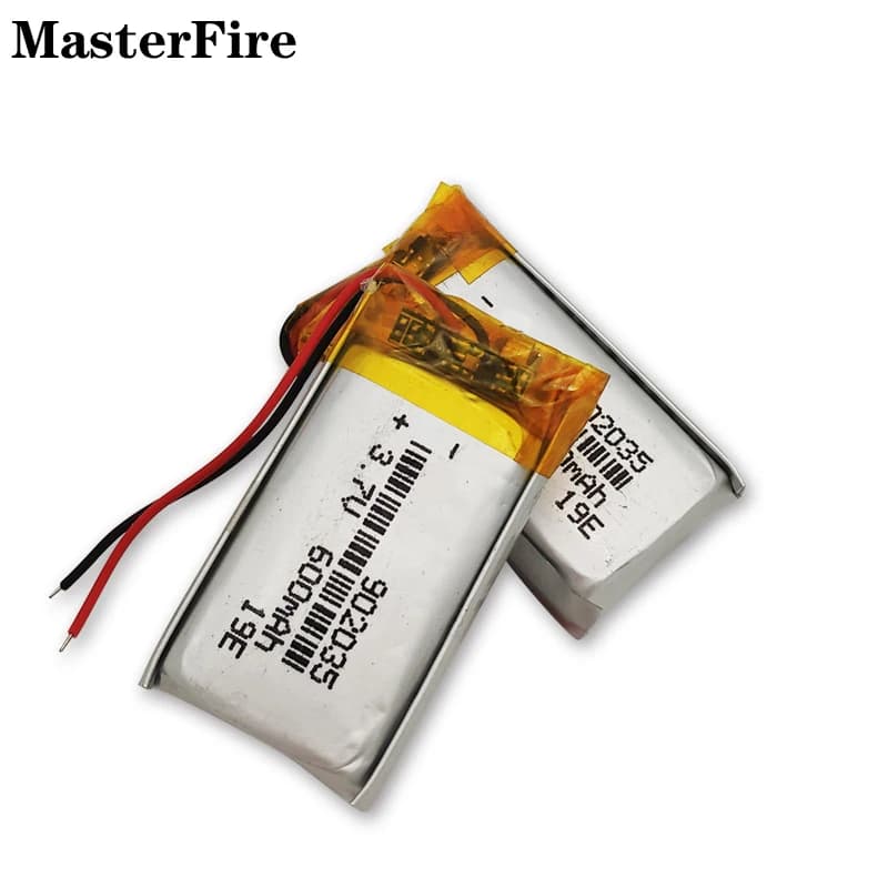 Batteria ricaricabile ai polimeri di litio all'ingrosso 902035 3.7V 600mah per blocco impronte digitali Smart Watch Cella massaggiatore luce di emergenza