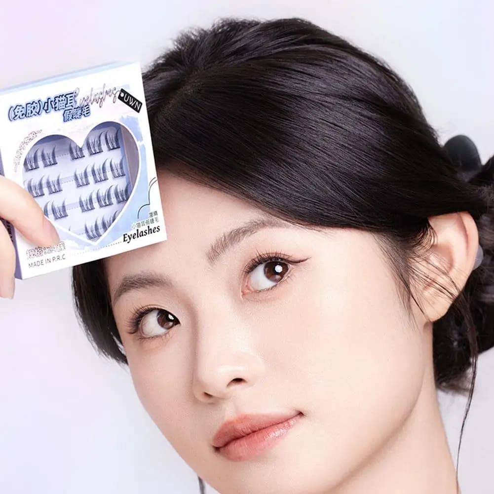 Fake eyelashes without glue for beginners Series self-adhesive lazy Animals Soft natural fake eyelashes for cartoons Single cluster eyelashes