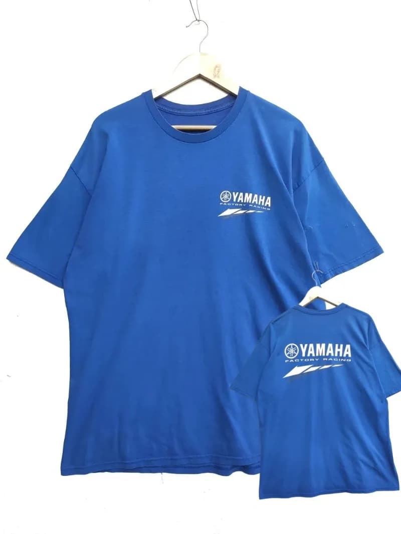 T-shirt Estiva 2026 in Cotone con Logo Yamaha Blu alla Moda a Maniche Corte, Abbigliamento Sportivo da Moto per Uomo e Donna