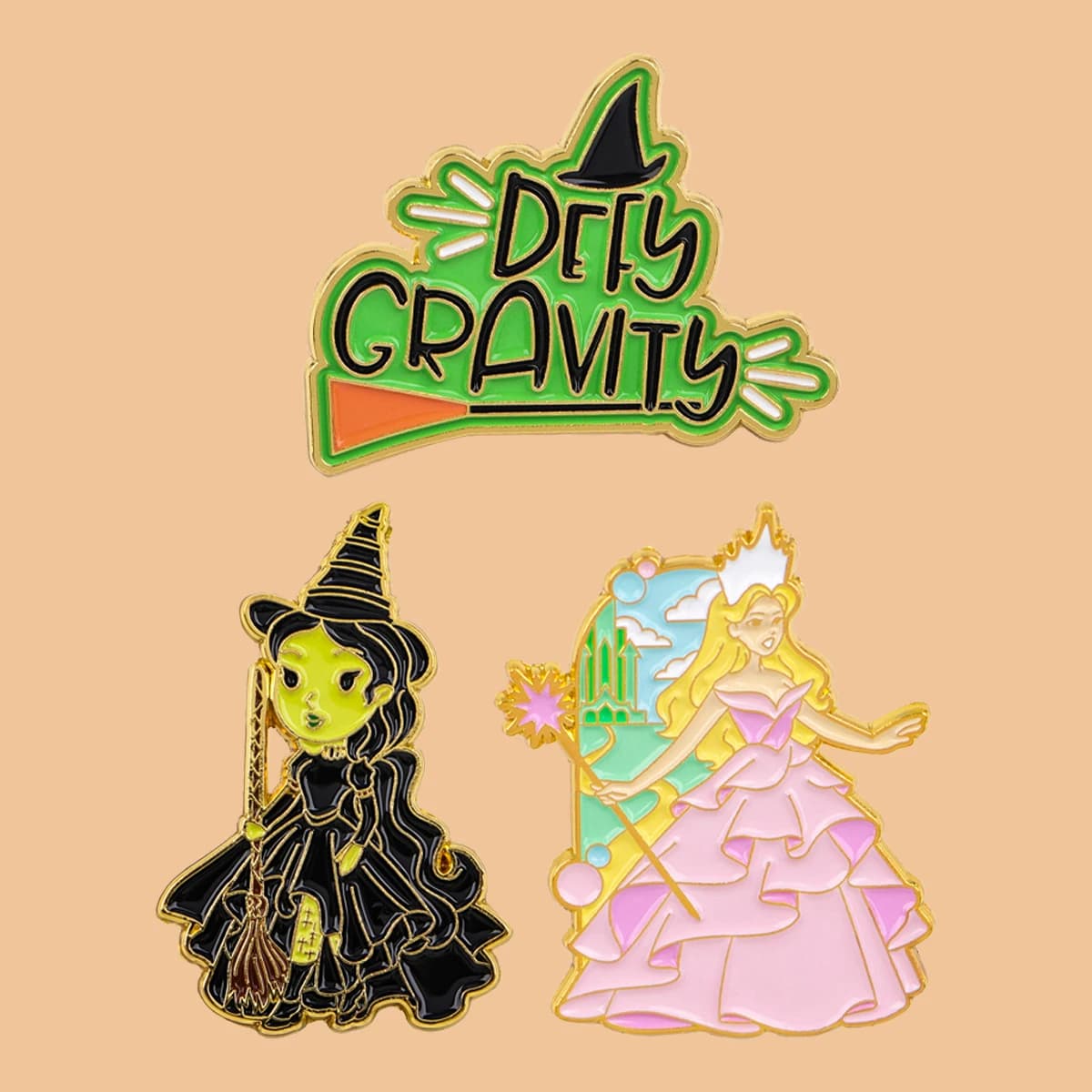 Cute Cartoon Witch Enamel Pins Anime Princess Brooch Lapel Pin Badge on Backpack Clothing Accessories Fashion Jewelry Kids Gifts