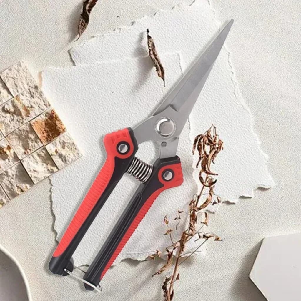 Stainless steel pruning shears Harvest for sharp branches with non-slip handle for garden fruit tools
