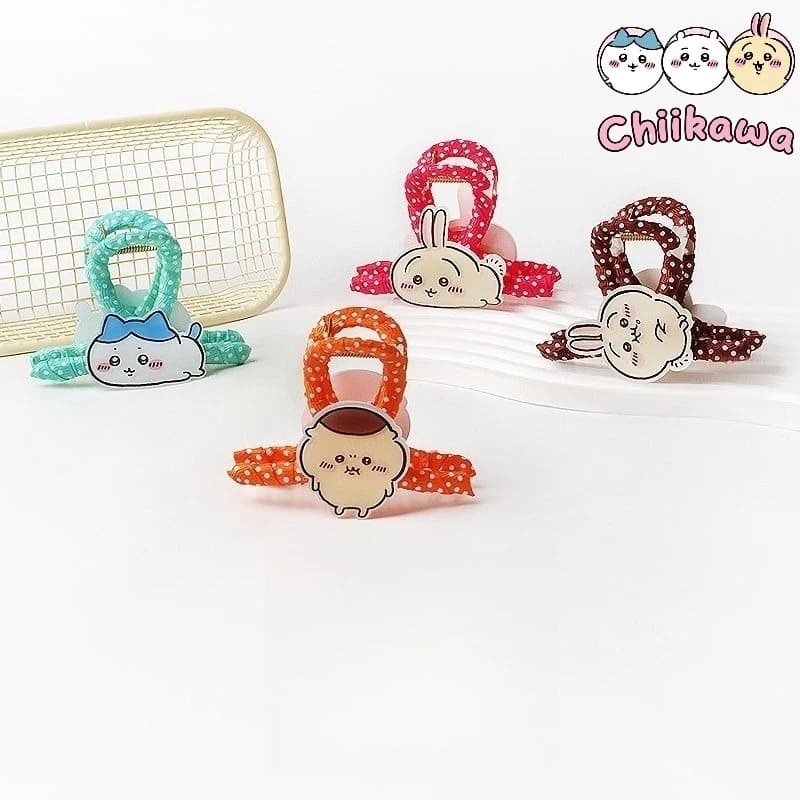 Clip per Capelli Originale Chiikawa con Personaggi Hachiware e Usagi, Accessorio Versatile a Pois per Acconciature Carine, Regalo Perfetto