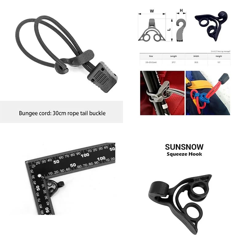 Woojin spremere hook for elastic cable for trek rod, adjustable
