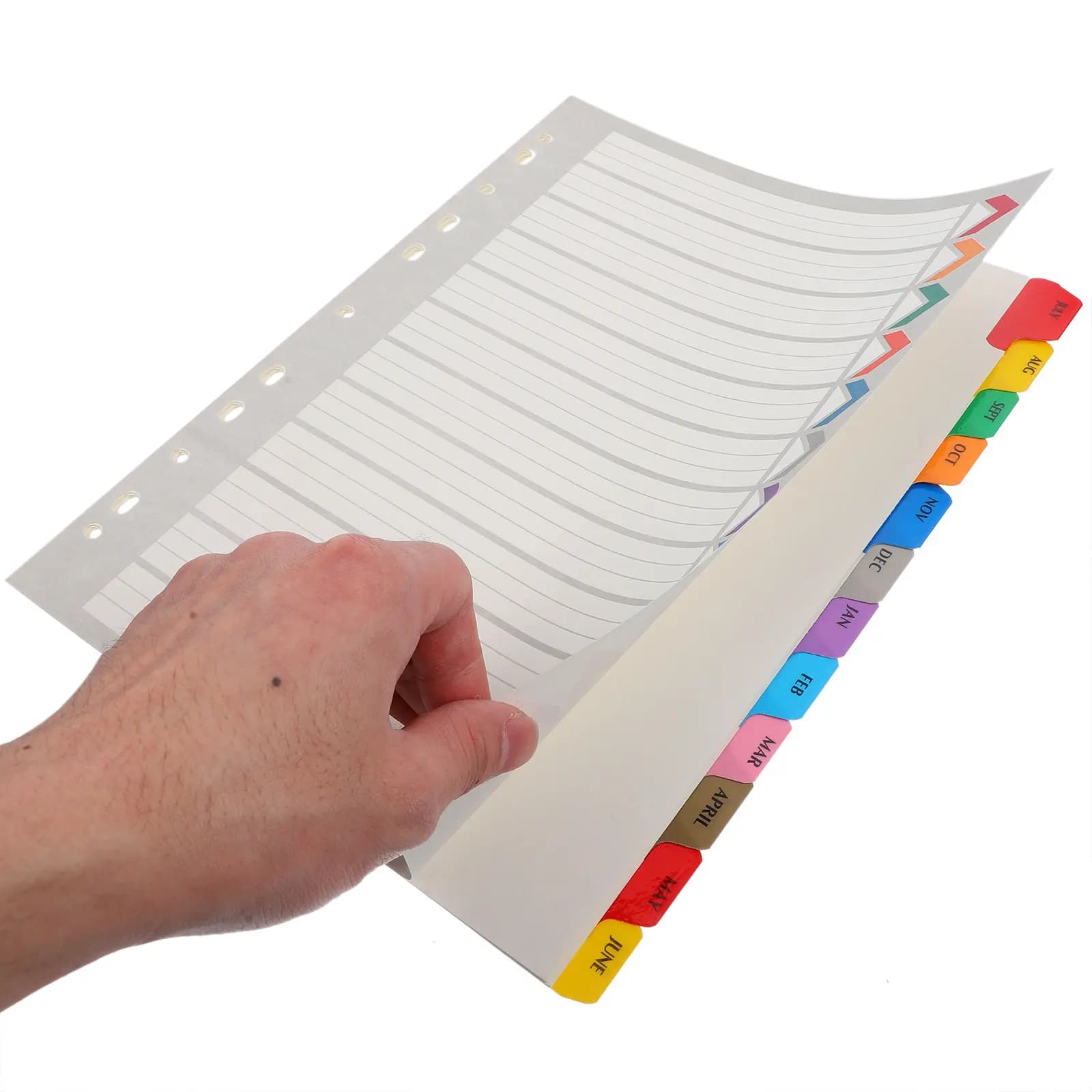 12Sheets Index Dividers Binder Dividers with Tabs for Notebooks Planners Journals Diaries Presentations A4 Divider Tabs