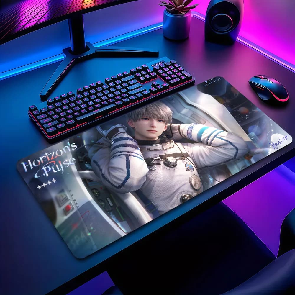 Tappetino per mouse Game L-Love and D-Deepspace, antiscivolo, ispessito, grande, con bordi cuciti, per ufficio, studenti e gaming